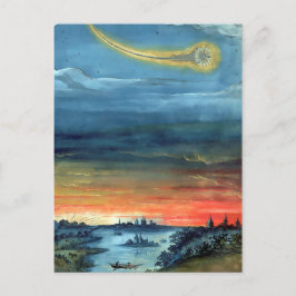 Postal Vintage Comet Book Ilustracion Aczime