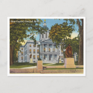 Postal Vintage Concord New Hampshire State Capitol