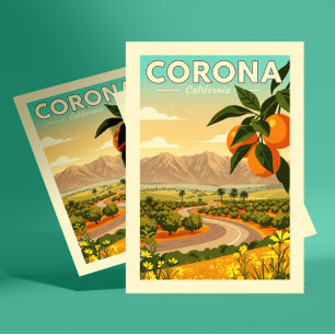 Postal Vintage Corona California
