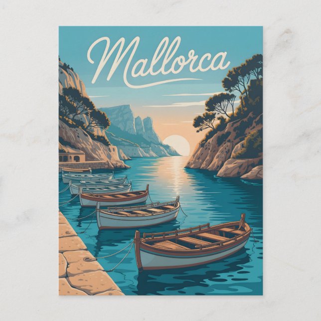 Postal Vintage costero de Mallorca (Anverso)