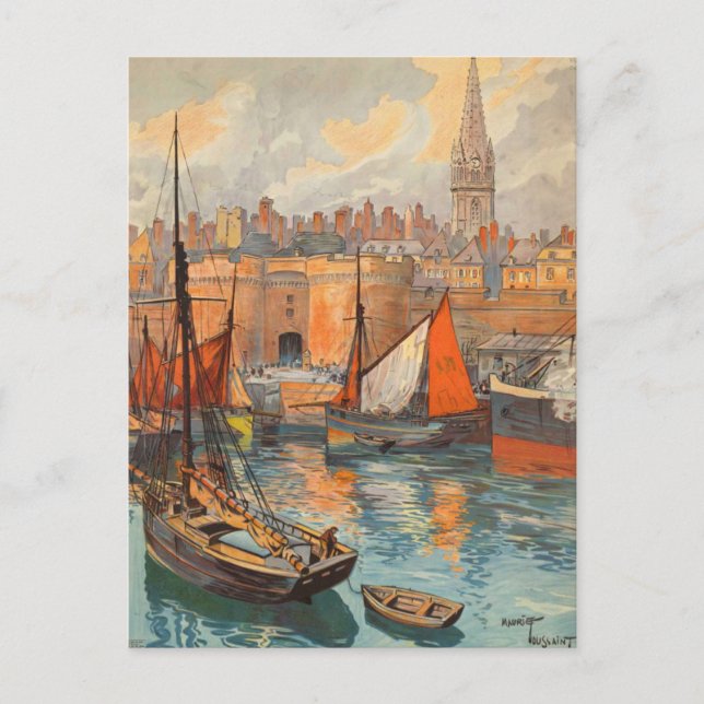 Postal Vintage Cote d'Emeraude Saint Malo (Anverso)