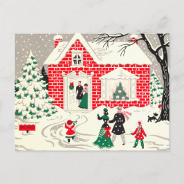 Postal Vintage Countryside Greetings Postcard