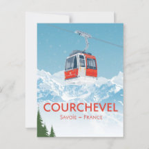 Vintage Courchevel France Ski Gondola