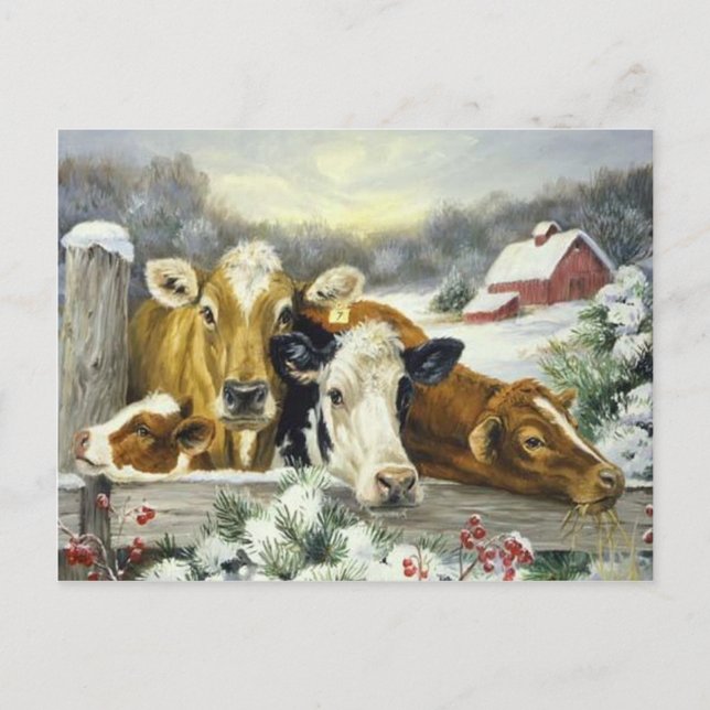 Postal Vintage Cow Image (Anverso)