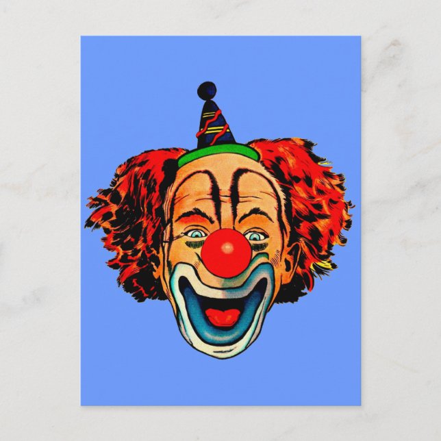 Postal Vintage Crazy Clown (Anverso)
