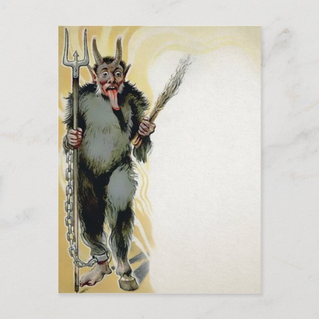 Postal Vintage Creepy Krampus (Anverso)