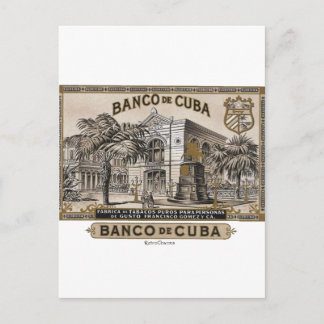 Postal Vintage Cubano Banco de Cuba