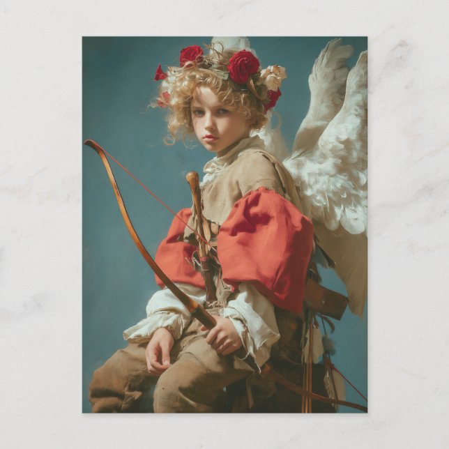 Postal Vintage Cupid Angel  (Anverso)