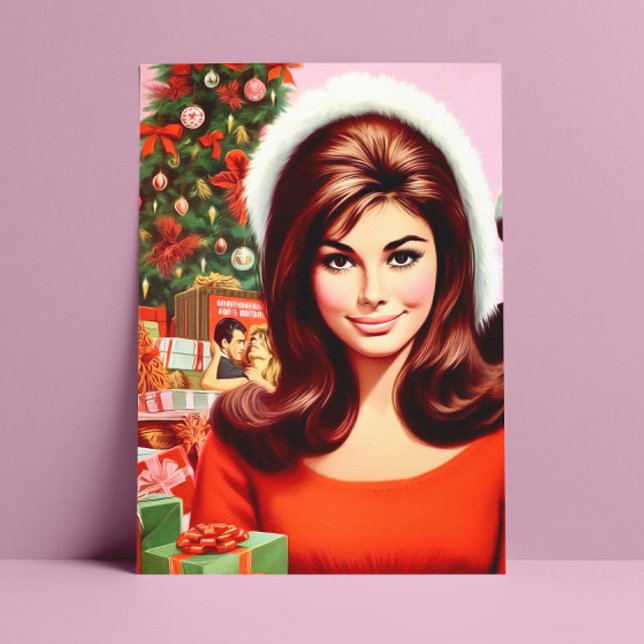 Postal Vintage Cute Navidad Pin-up (Subido por el creador)