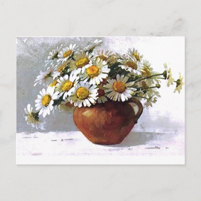 Postal Vintage Daisy Vase (Anverso)