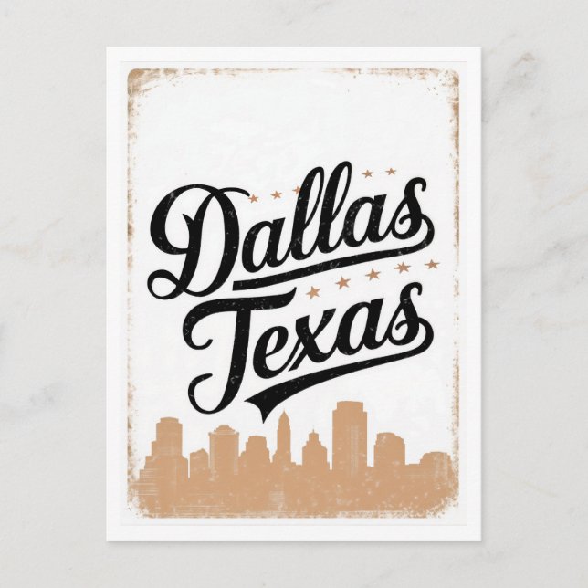 Postal Vintage Dallas Texas (Anverso)