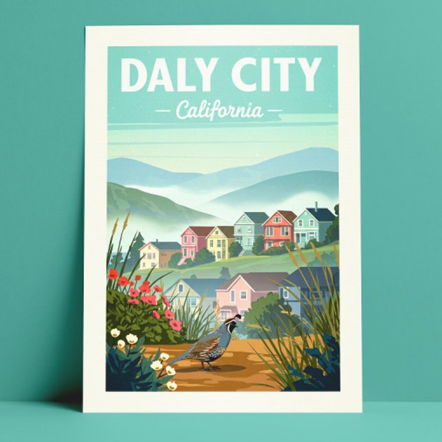 Postal Vintage Daly City California (Subido por el creador)