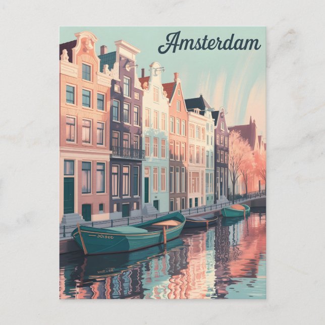 Postal Vintage de Ámsterdam (Anverso)