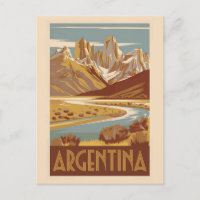 Vintage de arte de viajes de Argentina