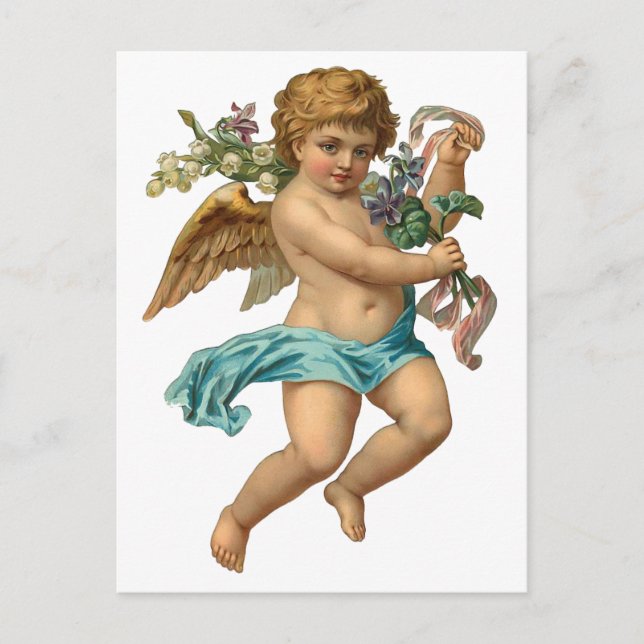 Postal Vintage de "Blue Cherub" (Anverso)