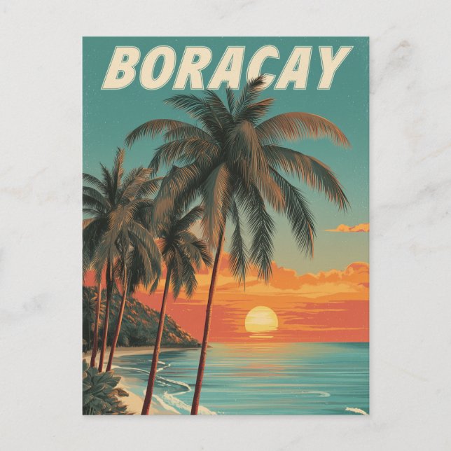 Postal Vintage de Boracay (Anverso)