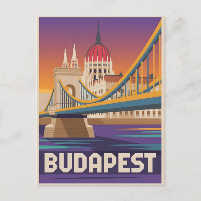 Postal Vintage de Budapest (Anverso)