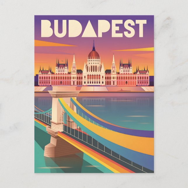 Postal Vintage de Budapest (Anverso)