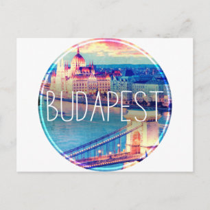 Postal Vintage de Budapest, círculo