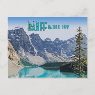 Postal Vintage de Canadá del parque nacional de Banff del