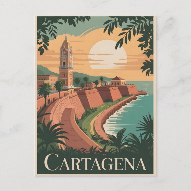 Postal Vintage de Cartagena (Anverso)