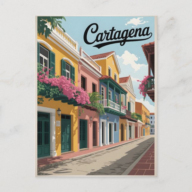 Postal Vintage de Cartagena (Anverso)