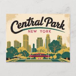 Postal Vintage de Central Park, Nueva York