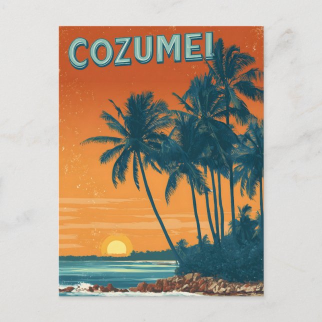 Postal Vintage de Cozumel (Anverso)
