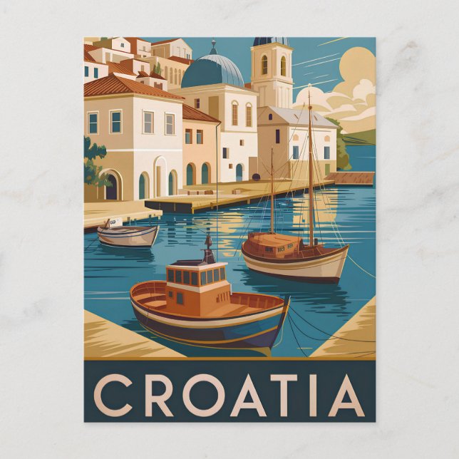 Postal Vintage de Croacia (Anverso)