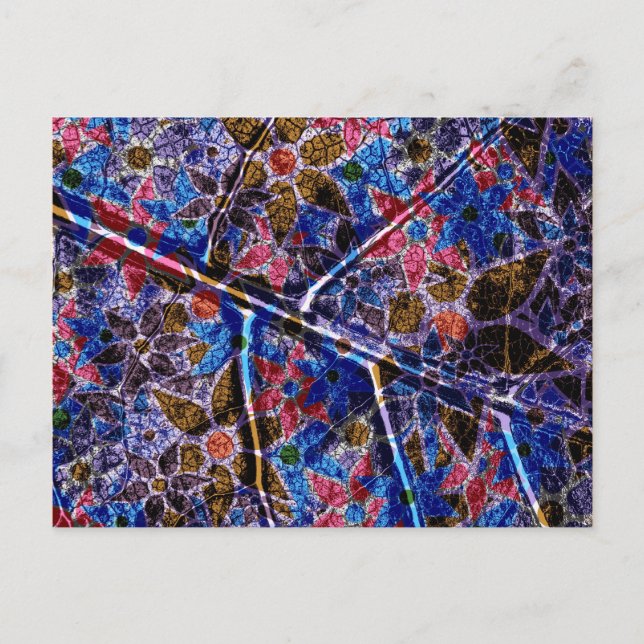 Postal Vintage de diseño floral (Anverso)