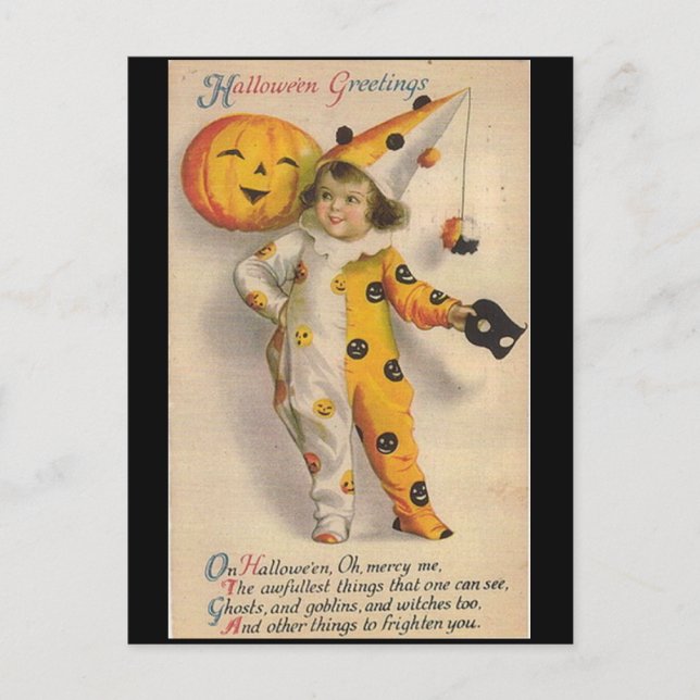 postal vintage de Halloween (Anverso)