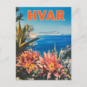Postal Vintage de Hvar Croatia