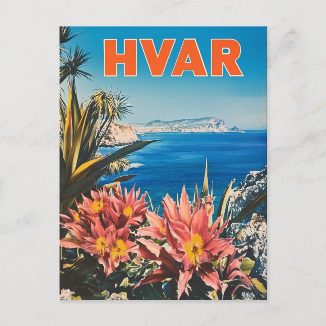 Postal Vintage de Hvar Croatia (Anverso)