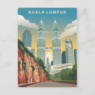 Postal Vintage de Kuala Lumpur