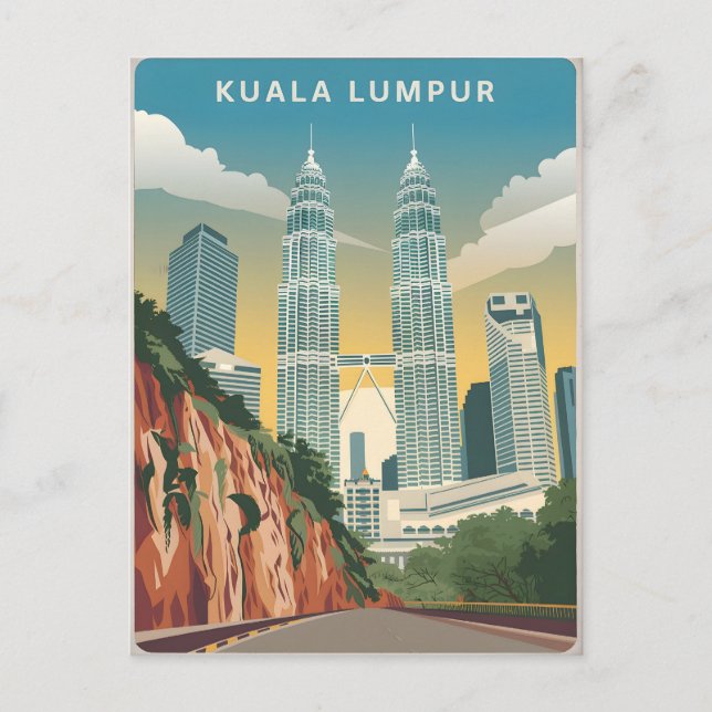 Postal Vintage de Kuala Lumpur (Anverso)