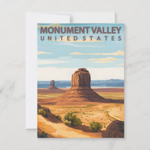 Postal Vintage de la Nación Navajo de Monument Valley