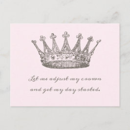 Postal Vintage de la princesa real de la corona