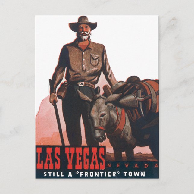 Postal Vintage de Las Vegas Nevada (Anverso)
