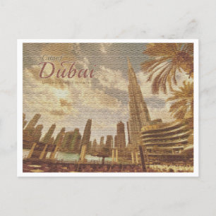 POSTAL VINTAGE DE LOS EAU DUBAI - BURJ KHALIFA
