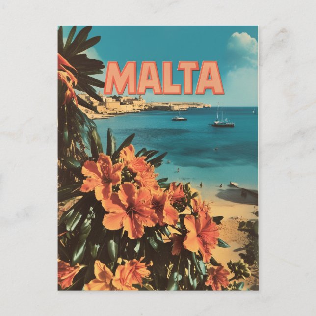 Postal Vintage de Malta (Anverso)