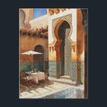 Postal Vintage de Marruecos<br><div class="desc">Empiece un viaje animado a través del tiempo con esta elegante postal! Este ilustracion retro capta la esencia de Marruecos: bulliciosos mercados, intrincados mosaicos y el cautivador encanto de Marrakech, todo representado en un estilo fresco y vintage. Es la manera perfecta de compartir una pieza de magia marroquí (¡o de...</div>