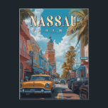 Postal vintage de Nassau Bahamas - Classic Tropica<br><div class="desc">Escape a las vibrantes costas de Nassau con esta vintage postal. Perfecto para coleccionistas y amantes de los viajes, este clásico recuerdo tropical refleja el colorido encanto y la rica cultura de las Bahamas. Ya sea como un agudo o un regalo, esta postal le da vida a la belleza y...</div>