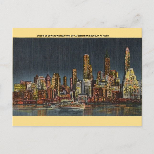 Postal vintage de Nueva York (Anverso)