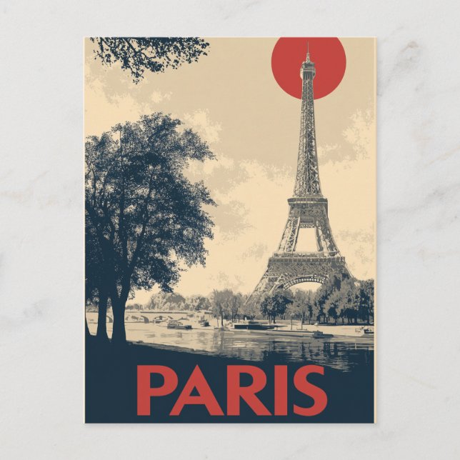 Postal Vintage de París (Anverso)