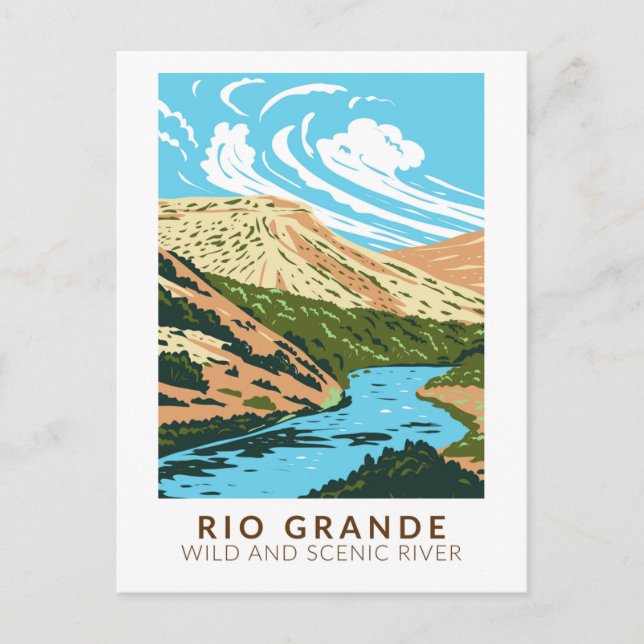 Postal Vintage de Río Grande (Anverso)