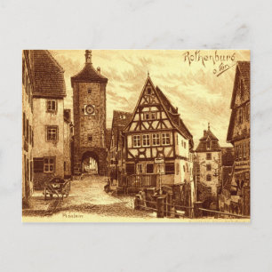 Postal Vintage de Rothenburg Alemania 1907