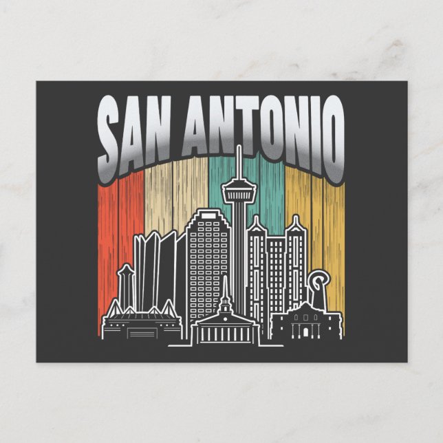 Postal Vintage de San Antonio Texas (Anverso)