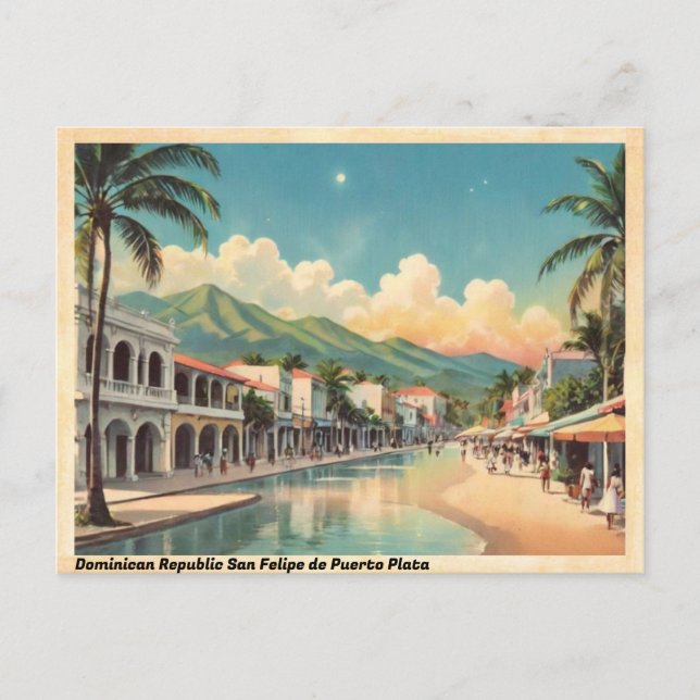 Postal Vintage de San Felipe de Puerto Plata (Anverso)