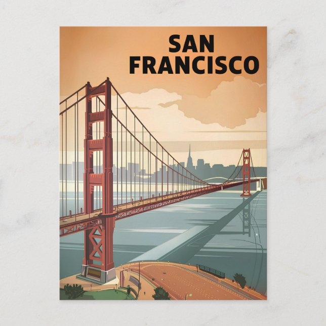 Postal Vintage de San Francisco USA (Anverso)