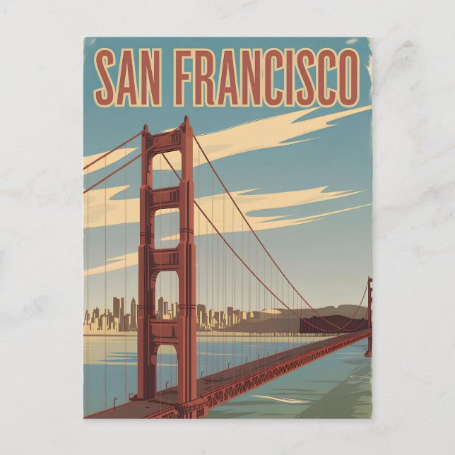 Postal Vintage de San Francisco USA (Anverso)